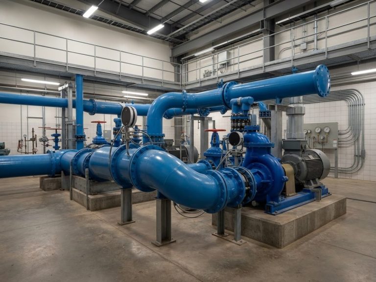 Estación de bombeo de una red de abastecimiento de agua